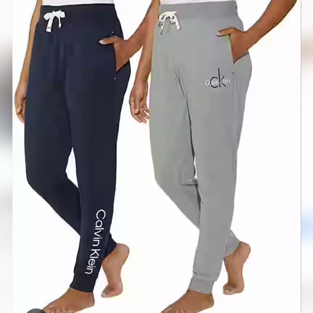 Calvin Klein Blue and Gray Joggers Soft Elastic Waist 2 Pack